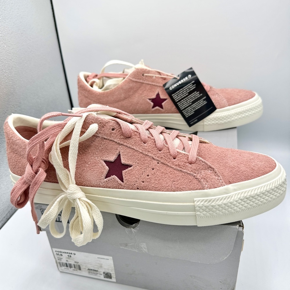 NWT Converse One Star Pro OX Shoes Cherry Vision Canyon Dusk Pink Suede Leather - Picture 2 of 16